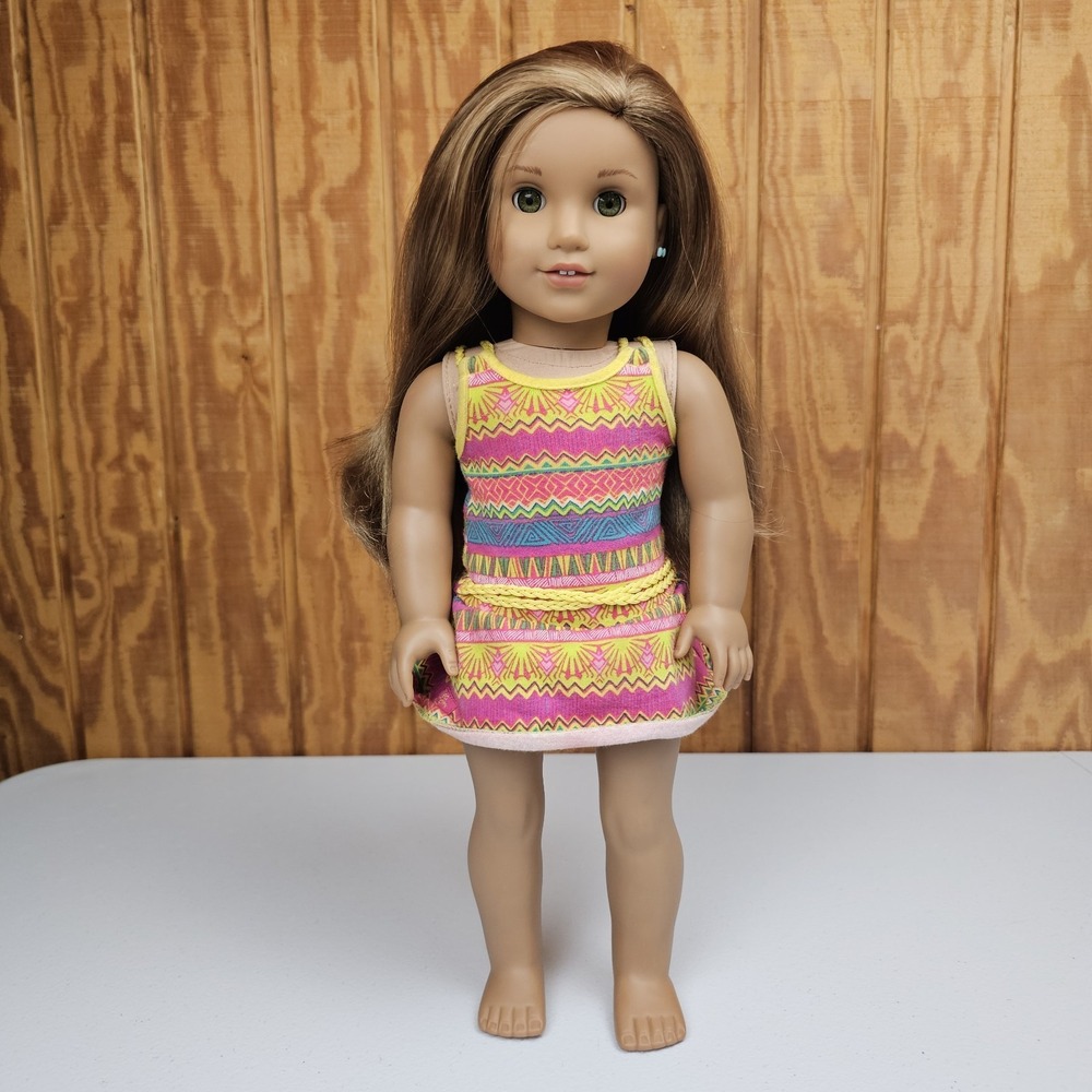 American Girl Doll GOTY 2016 Lea Clark in Meet Dress - Hazel Eyes Brown Hair 18"